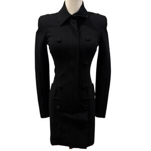 Alexandre Plokhov Italian Black Designer Blazer Dress XS Avant Garde HIgh End